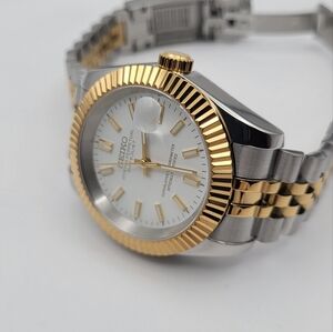 New Seiko Mod 36mm Automatic Watch White Dial DJ